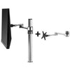 ATDEC DUAL DISPLAY MONITOR ARM SILVER