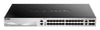 D-Link 30 port Stackable Gigabit Switch with 24 SFP ports and 4 10 Gigabit SFP+ ports and 2 10GBASE-T ports.