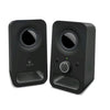 Logitech Speaker System 2.0, Z150, Black, Headphone Jack, 3.5mm Input, 6W RMS (Peak Power)