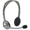 Logitech Wired Analog Headset H110, MIC, Silver, Stereo