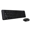 Logitech Wireless Keyboard & Mouse Combo, MK220, Black, USB Receiver, ) - International Edition with English Packaging 1 Year MMT Warranty