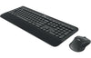 Logitech Wireless Keyboard & Mouse Combo, MK545, Black, USB Receiver, (combo powered by 4x AA, included)