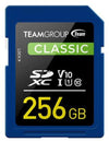 Team Classic SD Memory Card - 256GB - UHS (Ultra) Speed Class 1(U1), Supports Video Speed Class 10(V10).