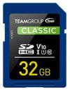 Team Classic SD Memory Card -32 GB - UHS (Ultra) Speed Class 1(U1). Supports Video Speed Class 10(V10).