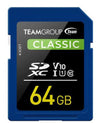 Team Classic SD Memory Card -64 GB. UHS (Ultra) Speed Class 1(U1). Supports Video Speed Class 10(V10).