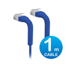 UniFi Patch Cable 1m Blue, Both End Bendable to 90 Degree, RJ45 Ethernet Cable, Cat6, Ultra-Thin 3mm Diameter U-Cable-Patch-1M-RJ45-BL