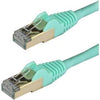 0.5m Aqua Cat6a Ethernet Cable - STP