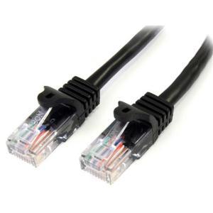 0.5m Black Snagless Cat5e Patch Cable.