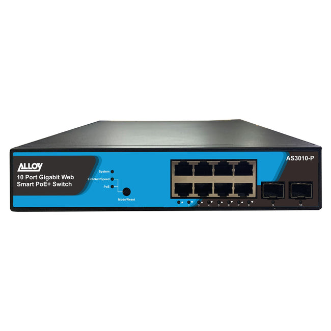 10 Port Web Smart PoE+ Switch