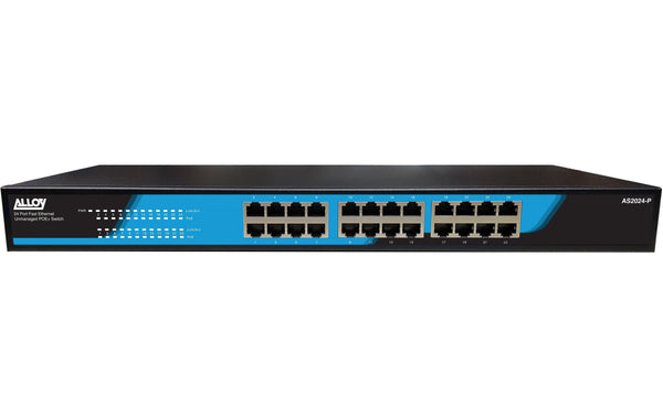 24 Port Unmanaged Fast Ethernet 802.3at PoE Switch, 250 Watts - Connected Technologies