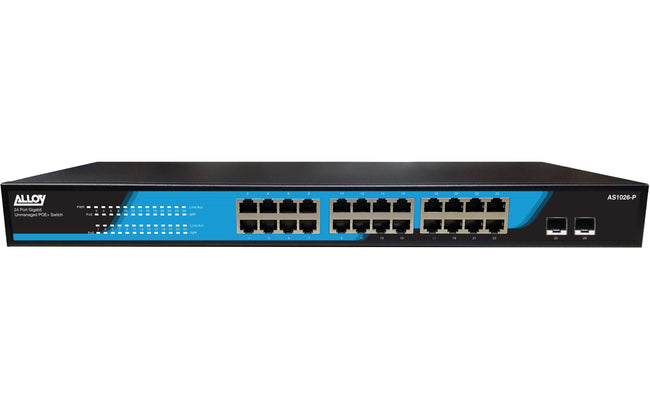 24 Port Unmanaged Gigabit 802.3at PoE Switch