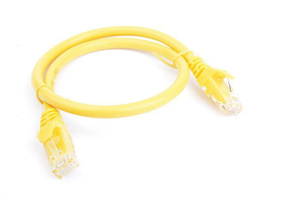 8Ware Cat6a UTP Ethernet Cable 0.5m (50cm) Snagless Yellow - Connected Technologies