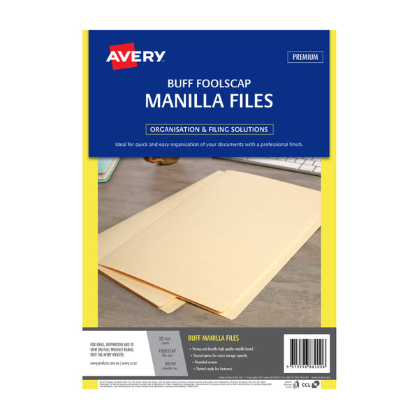 AV Manilla Folder Buff FC Pk20