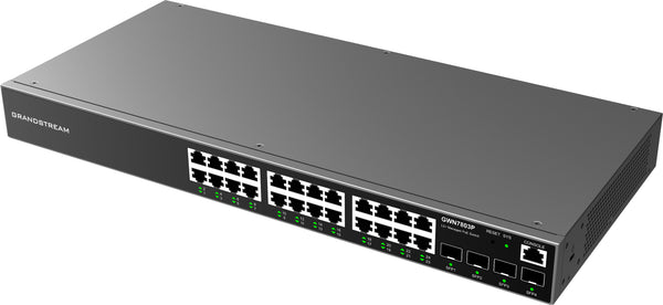 Enterprise Layer 2+ Managed Network Switch - 24 Ethernet Ports, 4 SFP Ports, PoE