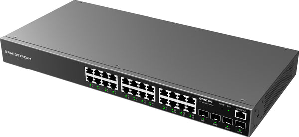 Enterprise Layer 2+ Managed Network Switch - 24 Ethernet Ports, 4 SFP Ports