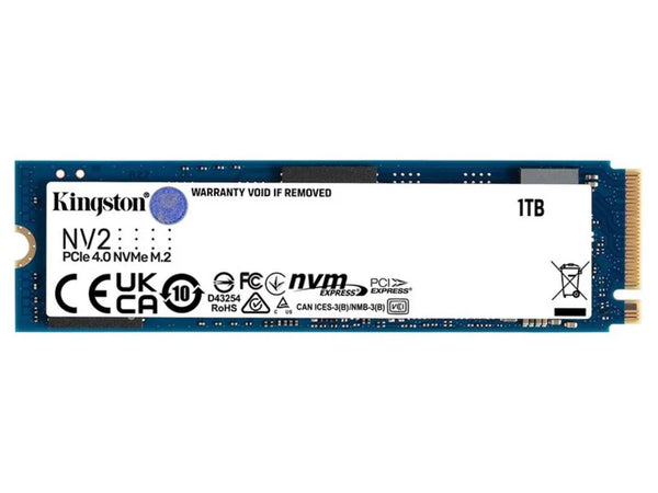 Kingston Nv2 1TB M.2 NVMe PCIe 4.0 SSD - 3500/2100MB/s 320TBW 1.5 Million Hrs M.2 2280 3Y WTY