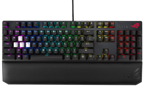 (On Special) ASUS XA04 ROG STRIX SCOPE NX Deluxe Blue Switch RGB Wired Mechanical Gaming Keyboard, Aluminium Frame, Wrist Rest, WASD FPS Games