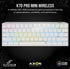 CORSAIR K70 PRO MINI WIRELESS RGB 60% Mechanical Gaming Keyboard, Backlit RGB LED, CHERRY MX SPEED, Black, White PBT Keycaps (LS)