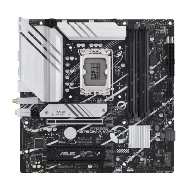 ASUS PRIME B760M-A WIFI D4-CSM  Intel LGA1700 mATX Motherboard 128GB,4xDDR4,1xPCIe 5.0 x16, 2xM.2,4 xSATA,2xHDMI,1xDP.Wi-Fi 6, 2.5Gb Ethernet
