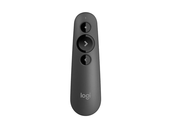 Logitech R500S Laser Presentation Remote with Dual Connectivity Bluetooth or USB 20m Range Red Laser Pointer for PowerPoint Keynote Google Slides