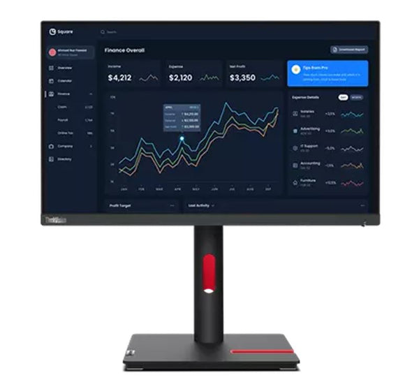 LENOVO ThinkVision T23i-30 23' FHD IPS Monitor 1920x1080 16:9 Anti-Glare Height Adjustable Titl Swivel Pivot 4xUSB3.2 Hub VGA DP HDMI Audio 3yr wty