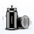 Pisen Dual Port USB-A Mini Car Charger - Support 4.8A Current, Prevent Overcharge and Short Circuit, Small and Refined