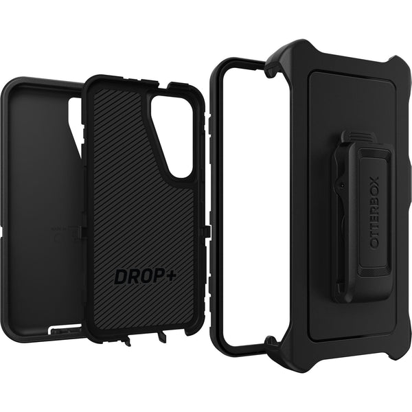 OtterBox Defender Samsung Galaxy S23 5G (6.1') Case Black - (77-91036), DROP+ 4X Military Standard, Multi-Layer, Included Holster, Raised Edges,Rugged