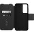 OtterBox Strada Samsung Galaxy S23+ 5G (6.6') Case Black - (77-91177), DROP+ 3X Military Standard, Leather Folio Cover, Card Holder, Raised Edges