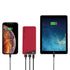 [LS] Cygnett ChargeUp Boost 2nd Gen 10K mAh Power Bank - Red (CY3479PBCHE),1xUSB-C(15W),2xUSB-A(12W),15cm USB-C Cable,Digital Display,Charge 3 Devices