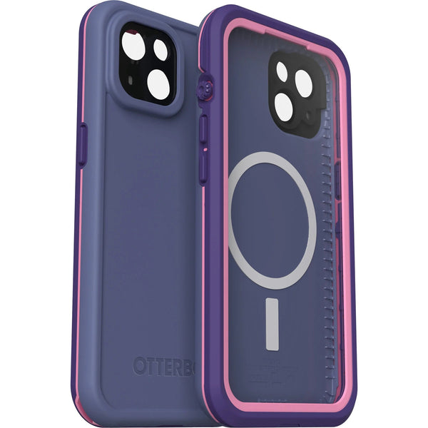 OtterBox FRE Magsafe Apple iPhone 14 Case Purple - (77-90180), DROP+ 5X Military Standard, 2M WaterProof, Built-In Screen Protector, 360° Protection