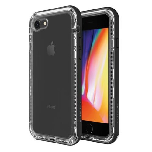 EOL LifeProof NEXT Case for Apple iPhone SE (3rd & 2nd Gen) and iPhone 8 / iPhone 7 - Black Crystal (Clear/Black) (77-57190), DropProof from 2M, DirtP