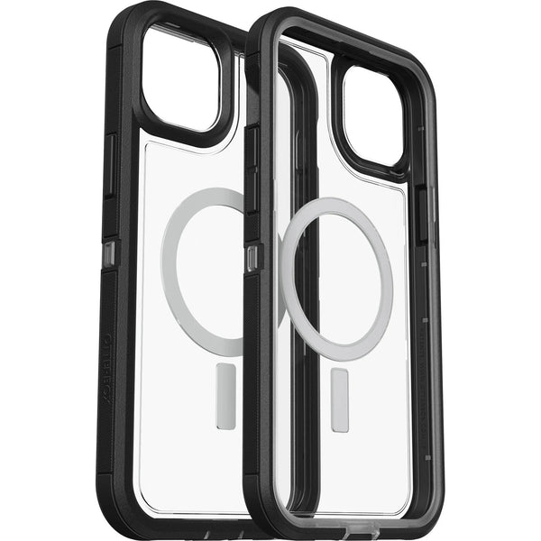 OtterBox Defender XT Clear MagSafe Apple iPhone 14 Plus Case (Clear/Black) - (77-90064), DROP+ 5X Military Standard, Multi-Layer, Raised Edges, Rugged