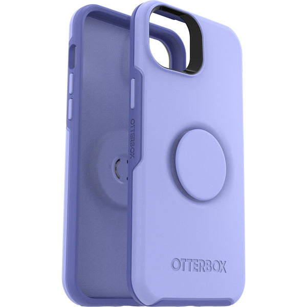 OtterBox Otter + Pop Symmetry Apple iPhone 14 Plus Case Periwink (Purple) - (77-88749), Antimicrobial, DROP+ 3X Military Standard, Swappable PopGrip