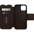 OtterBox Strada Apple iPhone 14 Case Brown - (77-89657), DROP+ 3X Military Standard, Leather Folio Cover, Card Holder, Raised Edges, Soft Touch