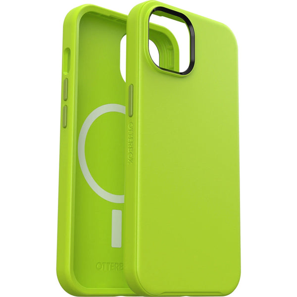 OtterBox Symmetry+ MagSafe Apple iPhone 14 / iPhone 13 Case Lime All Yours (Green) - (77-89032), Antimicrobial,DROP+ 3X Military Standard,Raised Edges