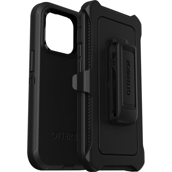 OtterBox Defender Apple iPhone 14 Pro Case Black - (77-88379), DROP+ 4X Military Standard, Multi-Layer, Included Holster, Raised Edges, Rugged