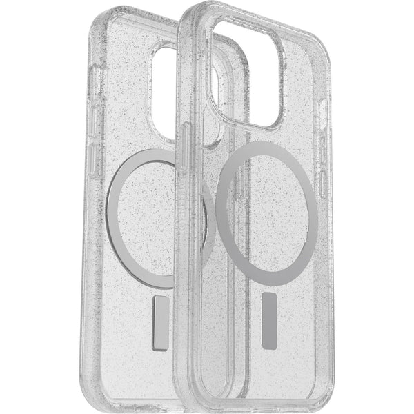 OtterBox Symmetry+ Clear MagSafe Apple iPhone 14 Pro Case Stardust (Clear Glitter) - (77-89247), Antimicrobial,DROP+ 3X Military Standard,Raised Edges