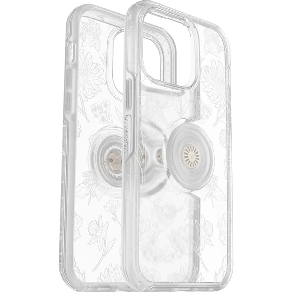 OtterBox Otter + Pop Symmetry Clear Apple iPhone 14 Pro Max Case Flower Of The Month (Clear) - (77-89736), Antimicrobial, DROP+ 3X Military Standard