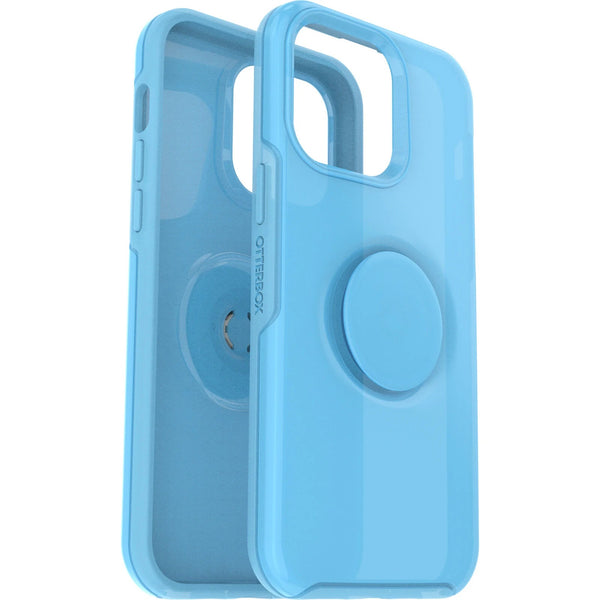 OtterBox Otter + Pop Symmetry Apple iPhone 14 Pro Max Case You Cyan This? (Blue)-(77-88820),Antimicrobial,DROP+ 3X Military Standard,Swappable PopGrip