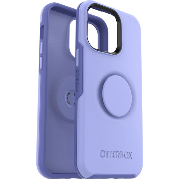 OtterBox Otter + Pop Symmetry Apple iPhone 14 Pro Max Case Periwink (Purple) - (77-88771), Antimicrobial, DROP+ 3X Military Standard,Swappable PopGrip