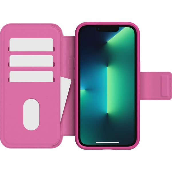 OtterBox Folio MagSafe Apple iPhone 13 / iPhone 13 Pro Case Pink - (77-85687), Strong Magnetic Alignment,Cards Slots,Protects Screen,Synthetic Leather