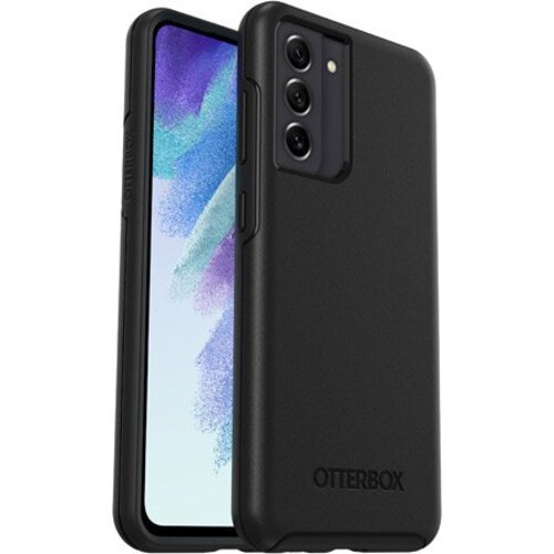 OtterBox Symmetry Samsung Galaxy S21 FE 5G (6.4') Case Black - (77-83941), Antimicrobial, DROP+ 3X Military Standard, Raised Edges, Ultra-Sleek