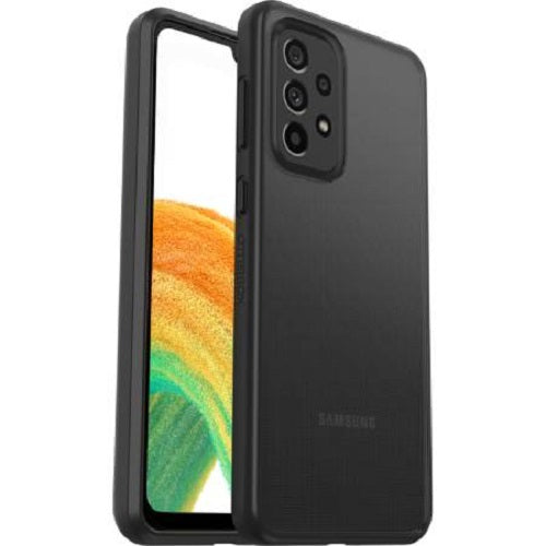 OtterBox React Samsung Galaxy A33 5G (6.4') Case Black Crystal (Clear/Black) - (77-86984), Raised Screen Bumpers, Ultra-Slim, Soft Touch Edges