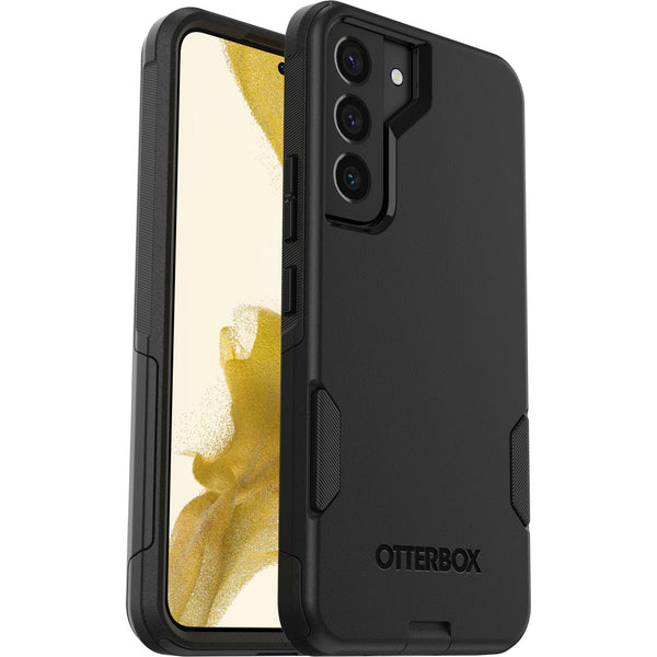 OtterBox Commuter Samsung Galaxy S22 5G (6.1') Case Black - (77-86384), Antimicrobial, DROP+ 3X Military Standard, Dual-Layer,Raised Edges,Port Covers