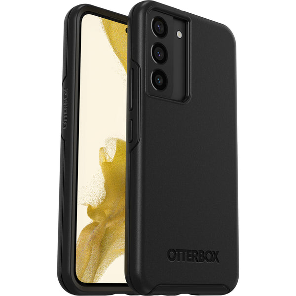 OtterBox Symmetry Samsung Galaxy S22 5G (6.1') Case Black - (77-86426), Antimicrobial, DROP+ 3X Military Standard, Raised Edges, Ultra-Sleek