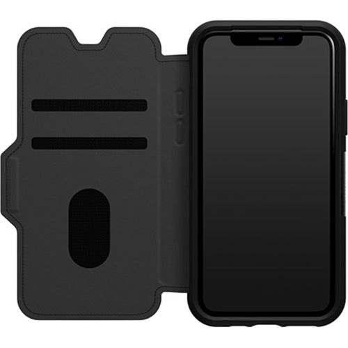 OtterBox Strada Apple iPhone 11 Pro Case Shadow Black - (77-62541), Military Standard (MIL-STD-810G 516.6), Leather Folio Cover, Card Holder