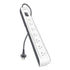Belkin 6-Oulet Surge Protection Strip with 2M Power Cord - White/Grey (‎BSV603au2M), Three-line AC protection, $30,000 Connected Equipment Warranty
