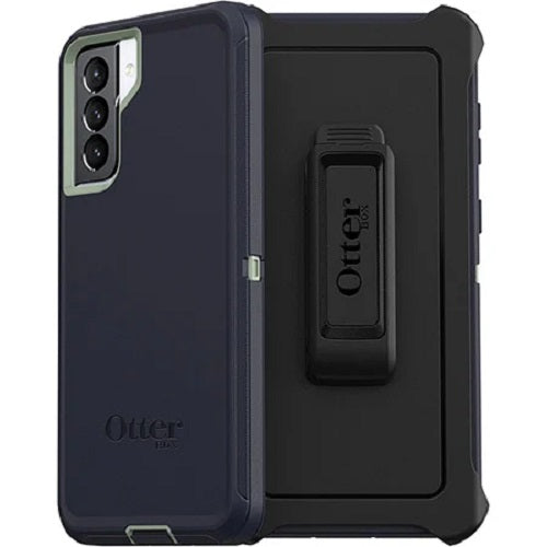 OtterBox Defender Samsung Galaxy S21+ 5G (6.7') Case Varsity Blues - (77-81251), DROP+ 4X Military Standard, Multi-Layer,Included Holster