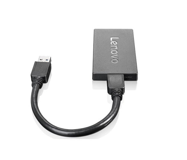 LENOVO USB to DisplayPort Adapter -  Maximum Resolution 3840x2160@30Hz, Connects USB Enabled Systems to DisplayPort Monitor/Projector