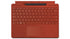 Microsoft Surface Pro 9/8/X Signature Keyboard with Slim Pen 2 Mechanical & Backlit Key Large Trackpad Cover - Poppy Red